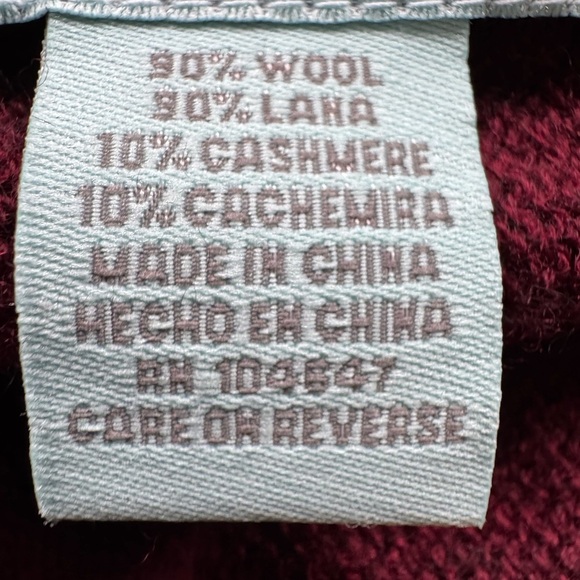 CELESTE Womens Poncho Shawl One-size Fall Burgundy Black Wool Cashmere Blend - Picture 5 of 7